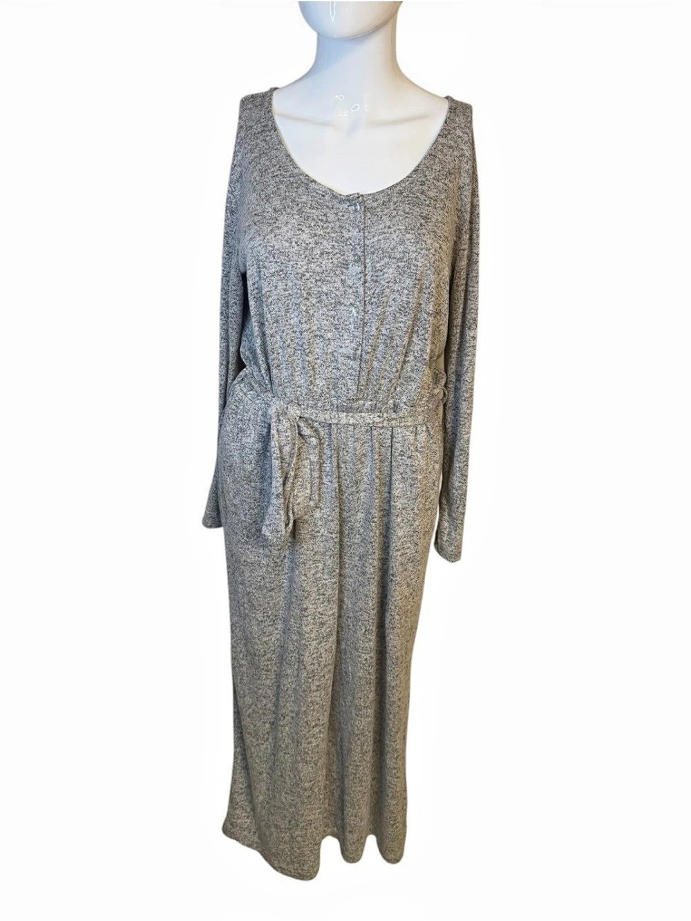 Babou Long Sleeve Jumpsuit in Gray Size Medium Like New